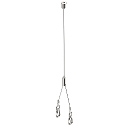 Abhängeset für LED Deckenleuchte BATTEN INDUSTRY C+P, 200cm, Stahlseil, silber