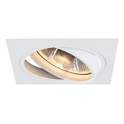 Deckeneinbaustrahler NEW TRIA ES111 1, GU10, 230V, eckig, inkl. Blattfedern, wei�