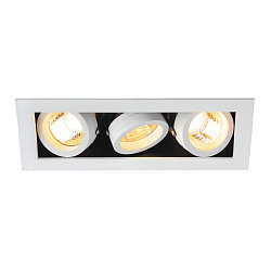 Deckeneinbaustrahler KADUX 3 GU10 Downlight, 3xGU10, 230V, Clipfedern, wei�