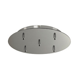 FITU 5er Rosette f�r FITU PD Pendelleuchten, RUND, max. 16A, Chrom