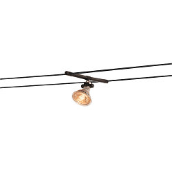 Lampenhalter COSMIC QR-C51 f�r TENSEO 12V Niedervolt-Seilsystem, GX5.3 max. 35W, schwenkbar, 2er-Set, Schwarz