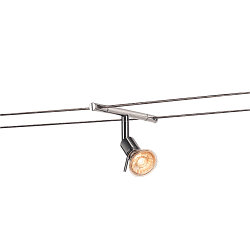 Seilleuchte SYROS QR-C51 f�r TENSEO 12V Niedervolt-Seilsystem, drehbar, schwenkbar, Chrom