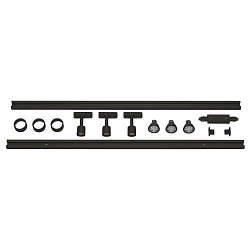 3er Set 1-Phasen Strahler PURI TRACK, inkl. 3x LED GU10 4.3W 2700K 245lm 40� + 2 Schienen + Zubeh�r, schwarz