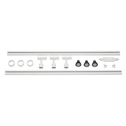 3er Set 1-Phasen Strahler PURI TRACK, inkl. 3x LED GU10 4.3W 2700K 245lm 40� + 2 Schienen + Zubeh�r, wei�