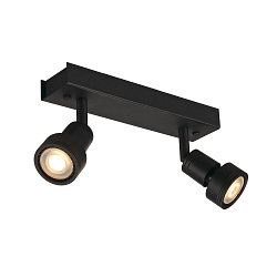Wall luminaire PURI 2 Ceiling luminaire, GU10, max. 2x50W, with Decoring, black