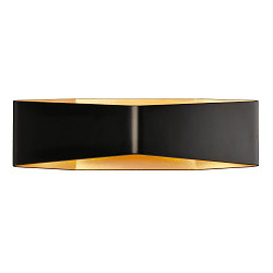 LED Wandleuchte CARISO WL-4 LED, 2x 9W LED, 2700K, schwarz/messing