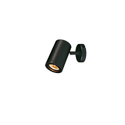 Wand- und Deckenstrahler ENOLA B SINGLE SPOT, 1-flammig, GU10, IP20, dreh- und schwenkbar, Aluminium, schwarz