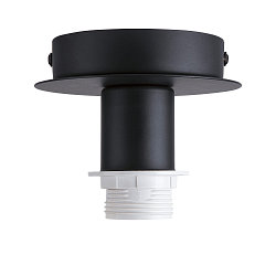 Deckenleuchte / Rosette FENDA, E27, ohne Schirm, Schwarz