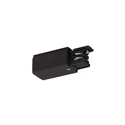 Zubeh�r f�r 3-Phasen Aufbauschiene S-TRACK ON/OFF - End-Einspeiser, IP20, max. 16A, schaltbar, Erde rechts, schwarz
