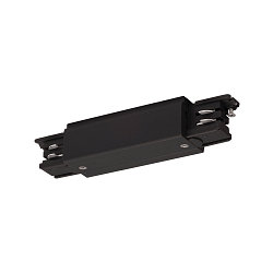 Accessories for 3-Phase surface track S-TRACK Straight coupler with feed-in possibility, black