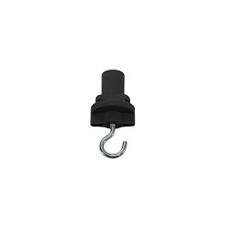 Zubeh�r f�r 3-Phasen-Aufbauschiene S-TRACK - 3-Phasen-Adapter mit Haken, mechanisch, isoliert, schwarz