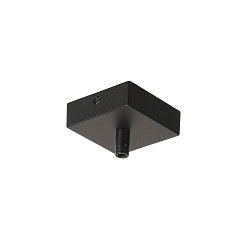 Zubeh�r f�r LED Pendelleuchte GLENOS - Deckenrosette, 8.5 x 8.5 x 2,7cm, mit Zugentlastung, Mattschwarz