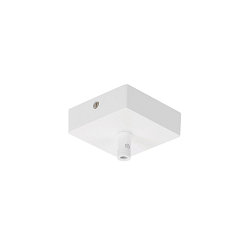 Zubeh�r f�r LED Pendelleuchte GLENOS - Deckenrosette, 8.5 x 8.5 x 2,7cm, mit Zugentlastung, Mattwei�