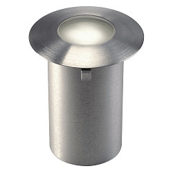 LED Boden-Einbauleuchte TRAIL-LITE, IP65 IK08, 12V AC (exkl. BG),  0.3W 3000K 4lm, Edelstahl-Blende / Glaseinsatz satiniert