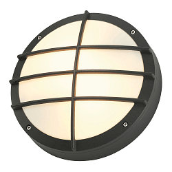 Wandleuchte BULAN GRID, rund, E27, max. 2x25W, anthrazit