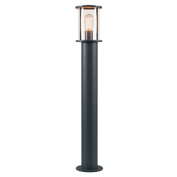 Wege- und Outdoor Standleuchte PHOTONIA, IP55 IK03, E27, Anthrazit / Glas klar