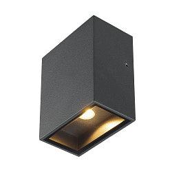 Outdoor LED Wandleuchte BIG QUAD WL, IP44 IK05, eckig, 4.5W 3000K 260lm 110�, Aluminium / Glas, schaltbar, anthrazit