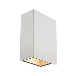 Outdoor LED Wandleuchte QUAD UP/DOWN 15 WL, IP44 IK02, eckig, 8W 3000K 2x 290lm 2x110�, Aluminium / Glas, schaltbar, wei�