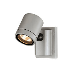 Au�enstrahler MYRA SINGLE, IP55, 1-flammig, GU10 max. 50W, dreh- und neigbar, Silbergrau