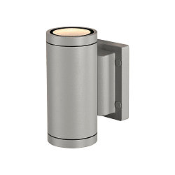 Au�enwandleuchte MYRA UP/DOWN, IP55 IK02, 2x GU10 max. 35W, Silbergrau