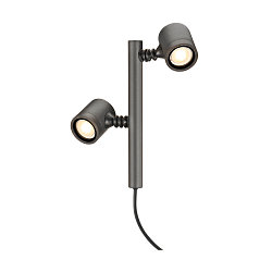 Outdoor Stehleuchte MYRA SPOT DOUBLE, IP44, 2-fllammig, 2x GU10 LED max. 4.5W, dreh- und neigbar, Anthrazit