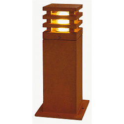 LED Outdoor Stehleuchte RUSTY� SQUARE 40, IP55, 8.6W 3000K 90lm, FeCSi-Stahl gerostet, 40cm