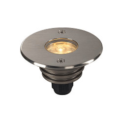LED Bodeneinbauleuchte DASAR� 920 LV, IP67 IK08, � 9.2cm, 12/24V DC, 6.5W 3000K 520lm 40�, ohne BG, begehbar, Edelstahl 316
