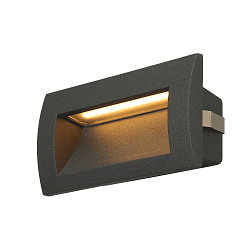 LED Wand-Einbauleuchte DOWNUNDER OUT M, IP55, 14 x 7cm, 230V AC / sek. 300mA, asymmetrisch, 4W 3000K 85lm, anthrazit