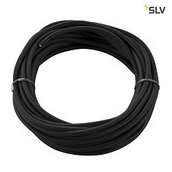 PVC Leitung mit Stoffmantel, 3-polig, 10m, schwarz
