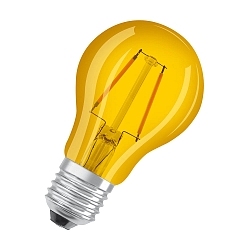 LED Deko-Filamentlampe STAR D�COR CLASSIC A60, E27, 2.5W 2200K 235 300�, schaltbar, gelb / klar