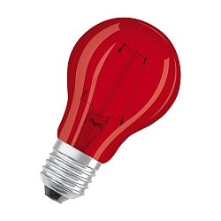 LED Deko-Filamentlampe STAR D�COR CLASSIC A60, E27, 2.5W 1000K 45lm 300�, schaltbar, rot / klar