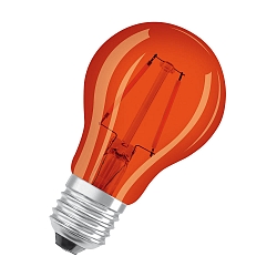 LED Deko-Filamentlampe STAR D�COR CLASSIC A60, E27, 2.5W 1500K 160lm 300�, schaltbar, orange / klar