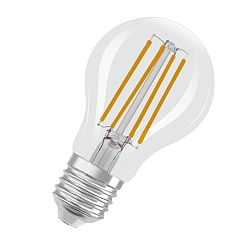 LED Birnen-Filamentlampe CLASSIC A60 GLOWdim, E27, 7W 2200-2700K 806lm 320�, dim-to-warm, klar