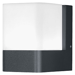 LED Au�enwandleuchte SMART+ WIFI CUBE WALL RGB+W, IP44 IK03, 10W RGB+3000K 500lm 205�, Alu dunkelgrau / PC matt