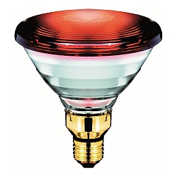 Infrarotlampe PAR38 IR 1CT/12, 150W, E27, 125-130V, rot