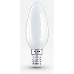 LED Filament Kerzenform ESSENCE CANDLE C40 827/F, E14, 4.2W 2700K 470lm 330�, schaltbar, matt