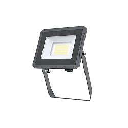 LED Flutlichtstrahler STAR 3000, IP65 IK06, Alu schwarz / Strukturglas, 100cm Kabel + Ventil, 22.2W 4000K 3000lm 100�