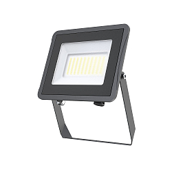 LED Flutlichtstrahler STAR 5000, IP65 IK06, Alu schwarz / Strukturglas, 100cm Kabel + Ventil, 37W 4000K 5000lm 100�