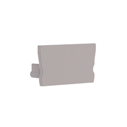 Endkappe f�r Radium Aluminium U-Profil SMALL U-FLAT, Kunststoff, Hellgrau