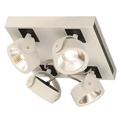 KALU LED 4 Wall and Ceiling luminaire, square, 60°, white/black