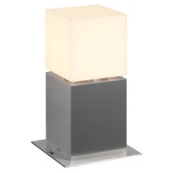 Outdoor Stehleuchte SQUARE POLE 30, Höhe 30cm, IP44, E27 max. 20W, Edelstahl 304