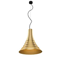 Premium-LED Pendelleuchte BATO 45 PD, Ø 45cm, 30W 2500K 1900lm 100°, TRIAC dimmbar, Messing gebürstet