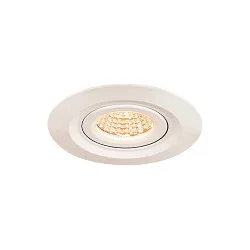 Outdoor LED Einbau-Strahler KINI, IP65 IK02, Ø 10.8cm, 12W 3000K 850lm 60°, dimmbar, schwenkbar, weiß
