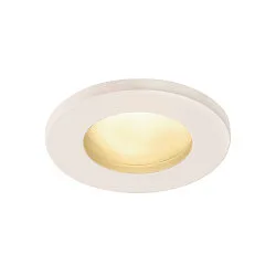 Outdoor Einbau-Downlight DOLIX OUT, IP65 IK02, rund, Ø 8.2cm / DA 68mm, GU10 QPAR51 max. 50W, Aluminium, rund, weiß