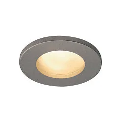 Outdoor Einbau-Downlight DOLIX OUT, IP65 IK02, rund, Ø 8.2cm / DA 68mm, GU10 QPAR51 max. 50W, Aluminium, rund, silbergrau