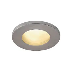 Outdoor Einbau-Downlight DOLIX OUT, IP65 IK02, rund, Ø 8.2cm / DA 68mm, GU10 QPAR51 max. 50W, Aluminium, rund, Chrom matt