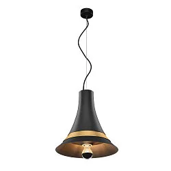 Pendelleuchte BATO 35 PD, Ø 35cm, E27, Schwarz / Messing gebürstet