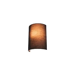 Textil-Schirm für Wandleuchte FENDA BASE (starr), Halbrund, Ø 23cm / Höhe 30.5cm, Schwarz