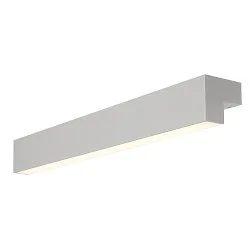 LED Wandleuchte / Spiegelleuchte L-LINE 60, 10W 3000K 820lm 120°, IP44, Silber eloxiert