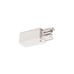 Zubehör für 3-Phasen Aufbauschiene S-TRACK ON/OFF - End-Einspeiser, IP20, max. 16A, schaltbar, Erde links, weiß